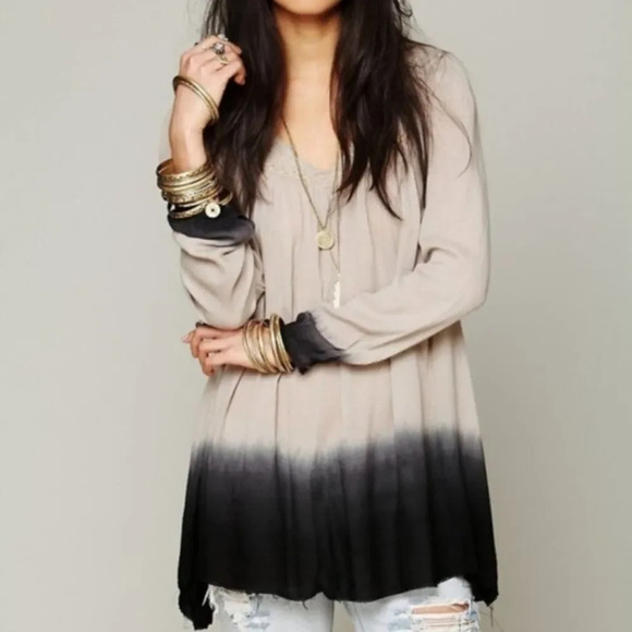 Free People Dip Dye Ombre Tunic Oversized XS FINAL PRICE - Picture 1 of 12